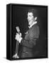 Singer Dean Martin Performing at the Sands Hotel-Allan Grant-Framed Stretched Canvas