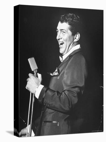 Singer Dean Martin Performing at the Sands Hotel-Allan Grant-Stretched Canvas