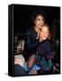 Singer Eartha Kitt and Actor Woody Harrelson-null-Framed Stretched Canvas