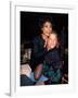 Singer Eartha Kitt and Actor Woody Harrelson-null-Framed Photographic Print