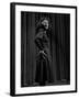 Singer Edith Piaf with Hands on Hips, Standing on Stage-Gjon Mili-Framed Premium Photographic Print