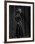 Singer Edith Piaf with Hands on Hips, Standing on Stage-Gjon Mili-Framed Premium Photographic Print