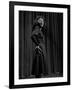 Singer Edith Piaf with Hands on Hips, Standing on Stage-Gjon Mili-Framed Premium Photographic Print