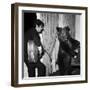 Singer Enrico Macias Playing the Guitar While a Bear Is Playing the Piano, 9 May 1967-null-Framed Photo