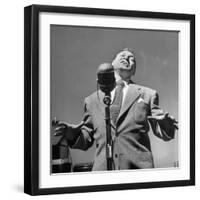 Singer Frankie Laine During a Concert-Martha Holmes-Framed Premium Photographic Print