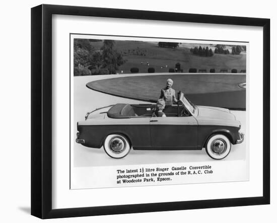 Singer Gazelle Convertible, Woodcote Park, Epsom, Surrey, C1956-C1963-null-Framed Giclee Print