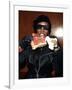 Singer Grace Jones Putting Raw Steak to Mouth-Marion Curtis-Framed Premium Photographic Print