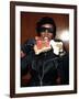 Singer Grace Jones Putting Raw Steak to Mouth-Marion Curtis-Framed Premium Photographic Print