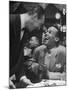 Singer Harry Belafonte, Looking Up and Laughing During Bop City Nightclub's Opening Night-Martha Holmes-Mounted Premium Photographic Print