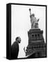 Singer Harry Belafonte, Speaking at Civil Rights Rally at Statue of Liberty-Al Fenn-Framed Stretched Canvas