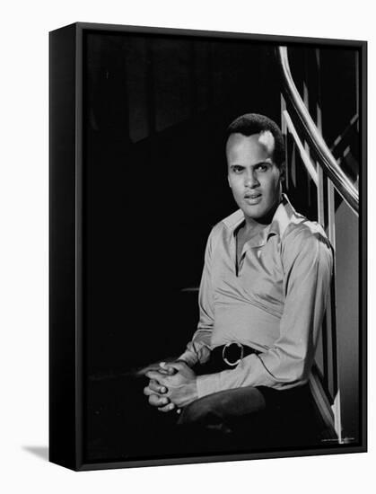 Singer Harry Belafonte-Allan Grant-Framed Stretched Canvas
