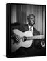 Singer Huddie Ledbetter known as Leadbelly-Bernard Hoffman-Framed Stretched Canvas