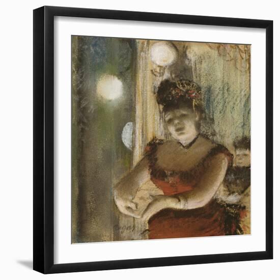 Singer in a Cafe-Edgar Degas-Framed Giclee Print