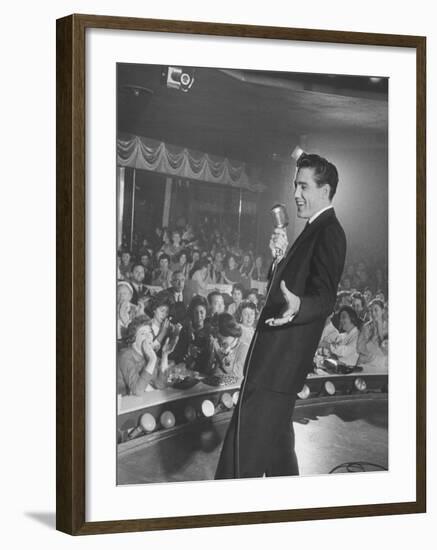 Singer Jimmy Rodgers Performing-null-Framed Premium Photographic Print