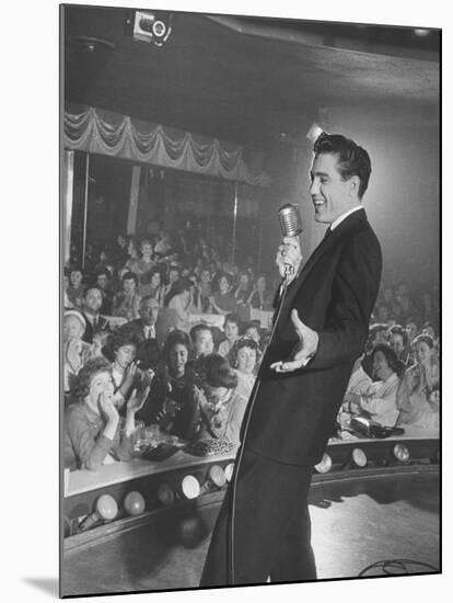 Singer Jimmy Rodgers Performing-null-Mounted Premium Photographic Print