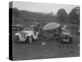 Singer Le Mans and MG J2 at the MG Car Club Rushmere Hillclimb, Shropshire, 1935-Bill Brunell-Stretched Canvas