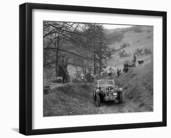 Singer Le Mans competing in the MG Car Club Abingdon Trial/Rally, 1939-Bill Brunell-Framed Photographic Print