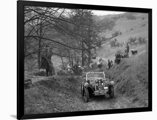 Singer Le Mans competing in the MG Car Club Abingdon Trial/Rally, 1939-Bill Brunell-Framed Photographic Print