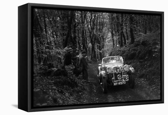 Singer Le Mans competing in the Mid Surrey AC Barnstaple Trial, 1934-Bill Brunell-Framed Stretched Canvas