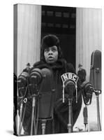 Singer Marian Anderson Conducting a Voice Test Prior to Concert on Steps of the Lincoln Memorial-Thomas D^ Mcavoy-Stretched Canvas