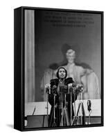 Singer Marian Anderson Giving an Easter Concert at the Lincoln Memorial-Thomas D^ Mcavoy-Framed Stretched Canvas