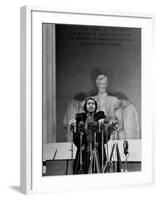 Singer Marian Anderson Giving an Easter Concert at the Lincoln Memorial-Thomas D^ Mcavoy-Framed Premium Photographic Print