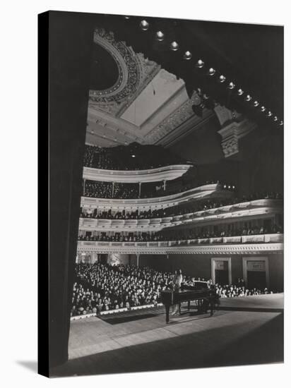 Singer Marian Anderson Performing for an Audience at Carnegie Hall-Gjon Mili-Stretched Canvas