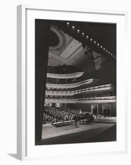 Singer Marian Anderson Performing for an Audience at Carnegie Hall-Gjon Mili-Framed Premium Photographic Print