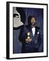 Singer Marvin Gaye Holding His Award in Press Room at Grammy Awards-null-Framed Premium Photographic Print