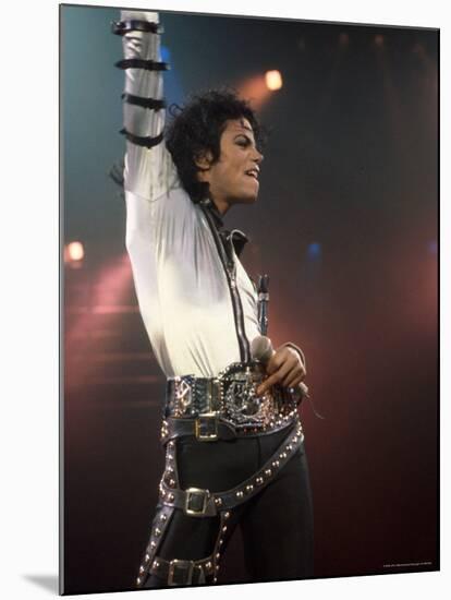 Singer Michael Jackson Performing-David Mcgough-Mounted Premium Photographic Print