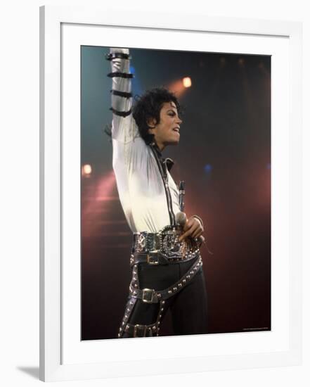 Singer Michael Jackson Performing-David Mcgough-Framed Premium Photographic Print