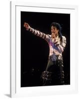 Singer Michael Jackson Performing-David Mcgough-Framed Premium Photographic Print