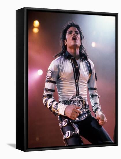 Singer Michael Jackson Performing-David Mcgough-Framed Stretched Canvas