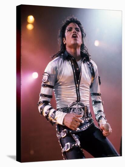 Singer Michael Jackson Performing-David Mcgough-Stretched Canvas