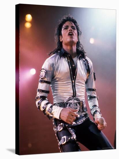 Singer Michael Jackson Performing-David Mcgough-Stretched Canvas