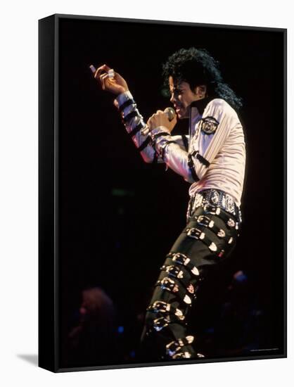 Singer Michael Jackson Performing-David Mcgough-Framed Stretched Canvas