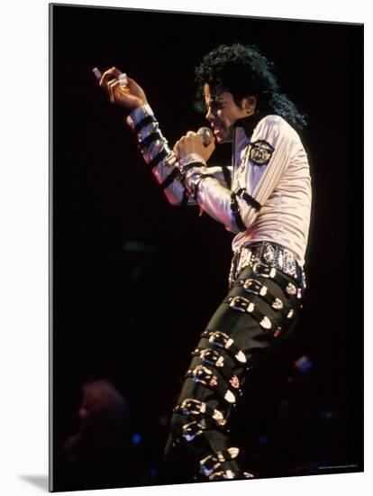 Singer Michael Jackson Performing-David Mcgough-Mounted Premium Photographic Print
