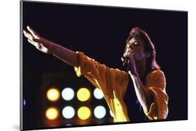 Singer Mick Jagger of the Rock Band the Rolling Stones Performing at Live Aid Concert-David Mcgough-Mounted Photographic Print