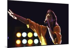 Singer Mick Jagger of the Rock Band the Rolling Stones Performing at Live Aid Concert-David Mcgough-Mounted Premium Photographic Print