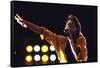 Singer Mick Jagger of the Rock Band the Rolling Stones Performing at Live Aid Concert-David Mcgough-Framed Stretched Canvas