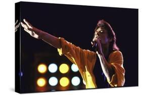 Singer Mick Jagger of the Rock Band the Rolling Stones Performing at Live Aid Concert-David Mcgough-Stretched Canvas