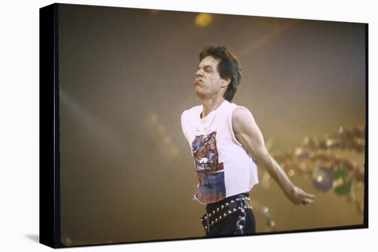 Singer Mick Jagger of the Rock Band the Rolling Stones Performing-David Mcgough-Stretched Canvas