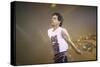 Singer Mick Jagger of the Rock Band the Rolling Stones Performing-David Mcgough-Stretched Canvas