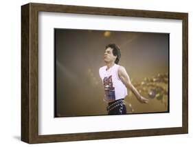 Singer Mick Jagger of the Rock Band the Rolling Stones Performing-David Mcgough-Framed Photographic Print