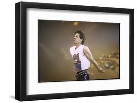 Singer Mick Jagger of the Rock Band the Rolling Stones Performing-David Mcgough-Framed Photographic Print