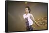Singer Mick Jagger of the Rock Band the Rolling Stones Performing-David Mcgough-Framed Stretched Canvas