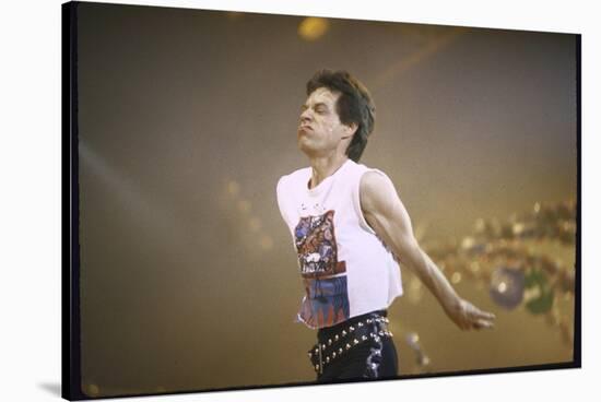 Singer Mick Jagger of the Rock Band the Rolling Stones Performing-David Mcgough-Stretched Canvas