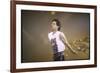 Singer Mick Jagger of the Rock Band the Rolling Stones Performing-David Mcgough-Framed Photographic Print