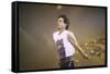 Singer Mick Jagger of the Rock Band the Rolling Stones Performing-David Mcgough-Framed Stretched Canvas