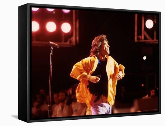 Singer Mick Jagger Performing-David Mcgough-Framed Stretched Canvas